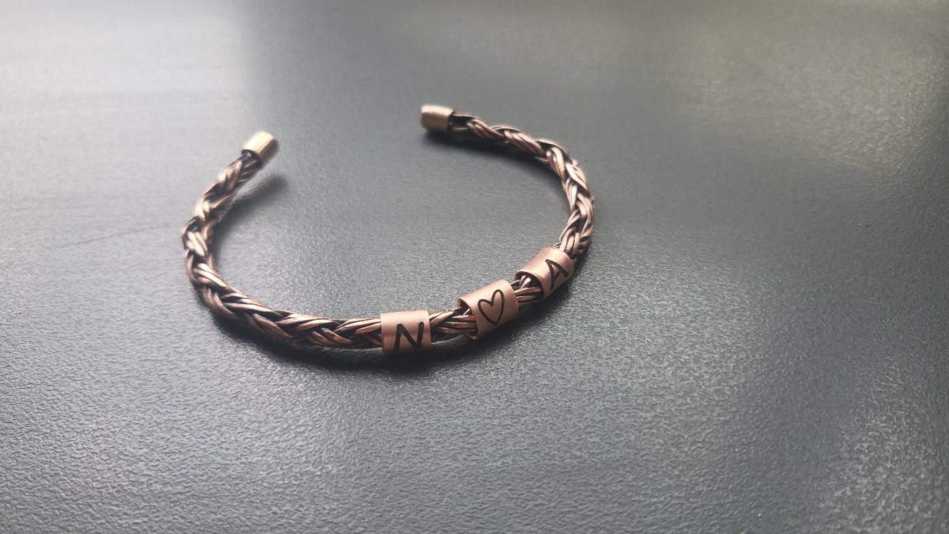 Harfli Bakır Bileklik - ZRN0100