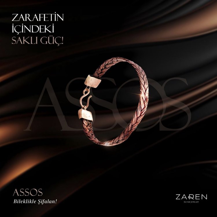 Assos İnce Tel Örgü Bakır Bileklik  ZRN0013 