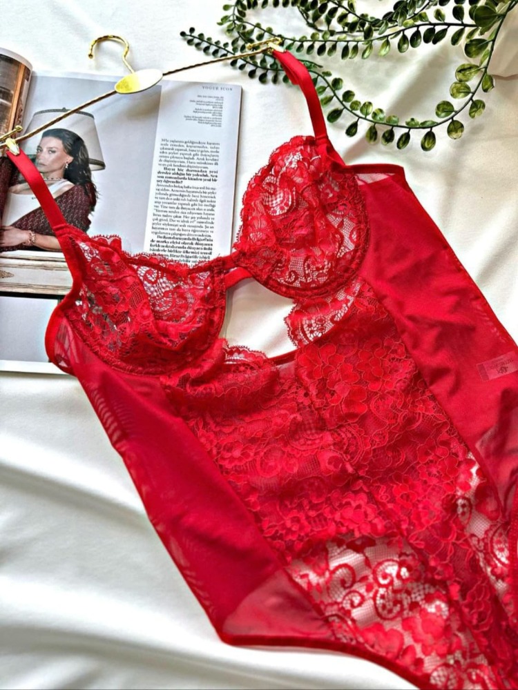 ZARVIA BODYSUIT KIRMIZI 