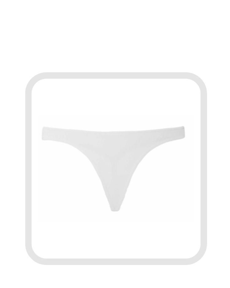 ZARVIA Beyaz Esnek %95 Pamuklu Tanga