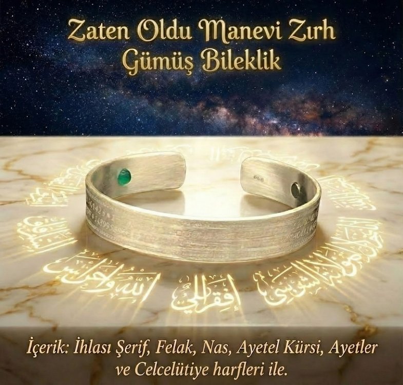 Zaten Oldu Manevi Zırh Gümüş Bileklik