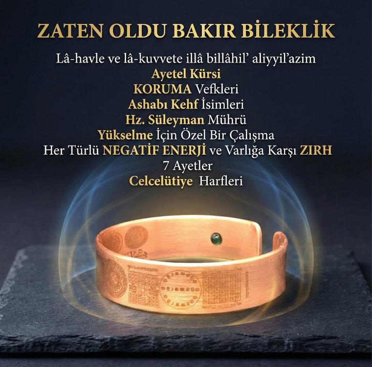 Zaten Oldu Bakır Bileklik (YENİ)