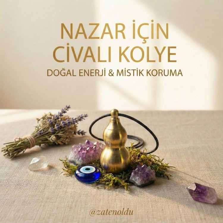 Zatenoldu nazar için civalı kolye