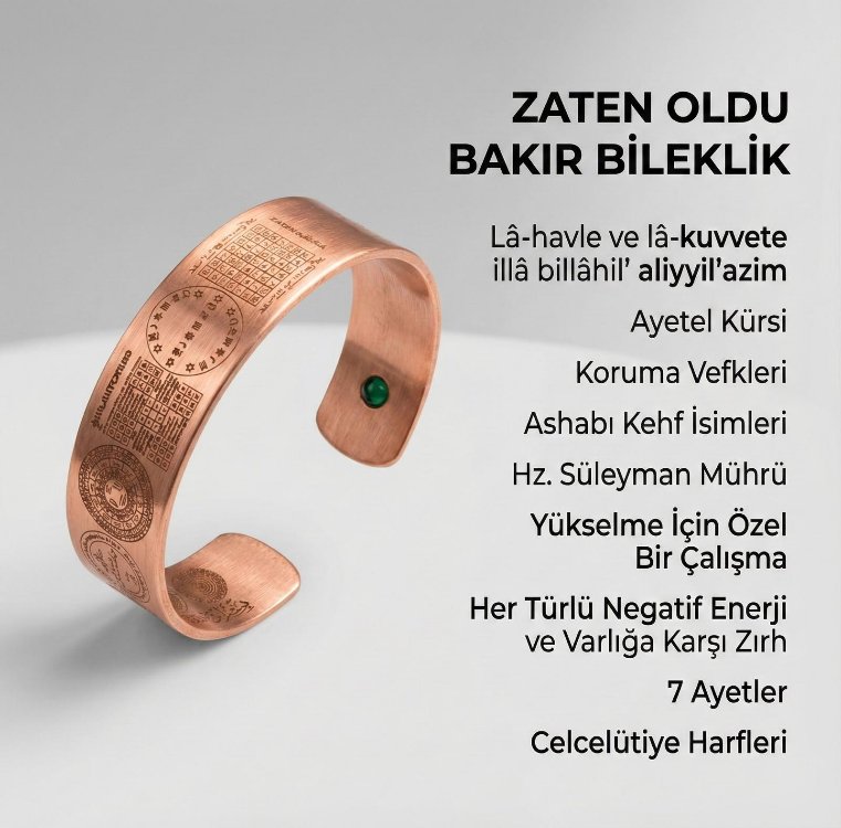Zaten Oldu Bakır Bileklik (YENİ)