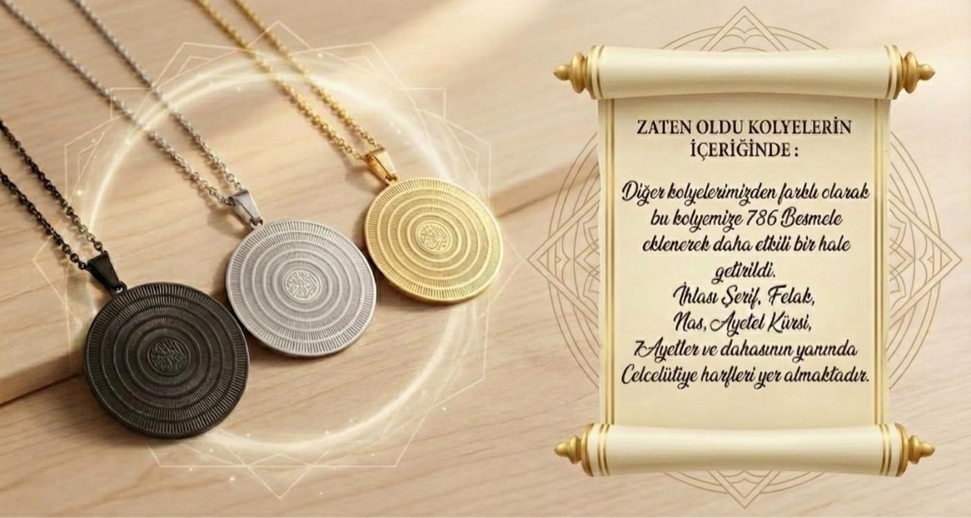 Zaten Oldu 786 Besmeleli Kolye