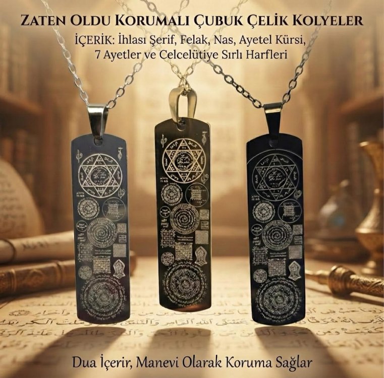 Zaten Oldu Korumalı Çubuk Çelik Kolye