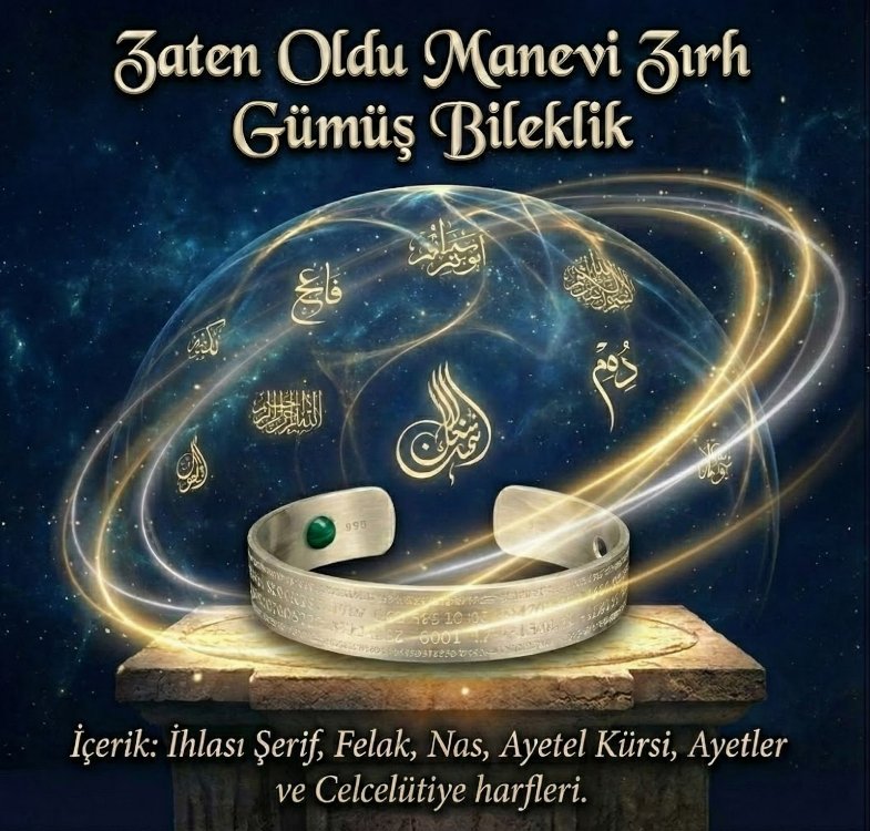 Zaten Oldu Manevi Zırh Gümüş Bileklik