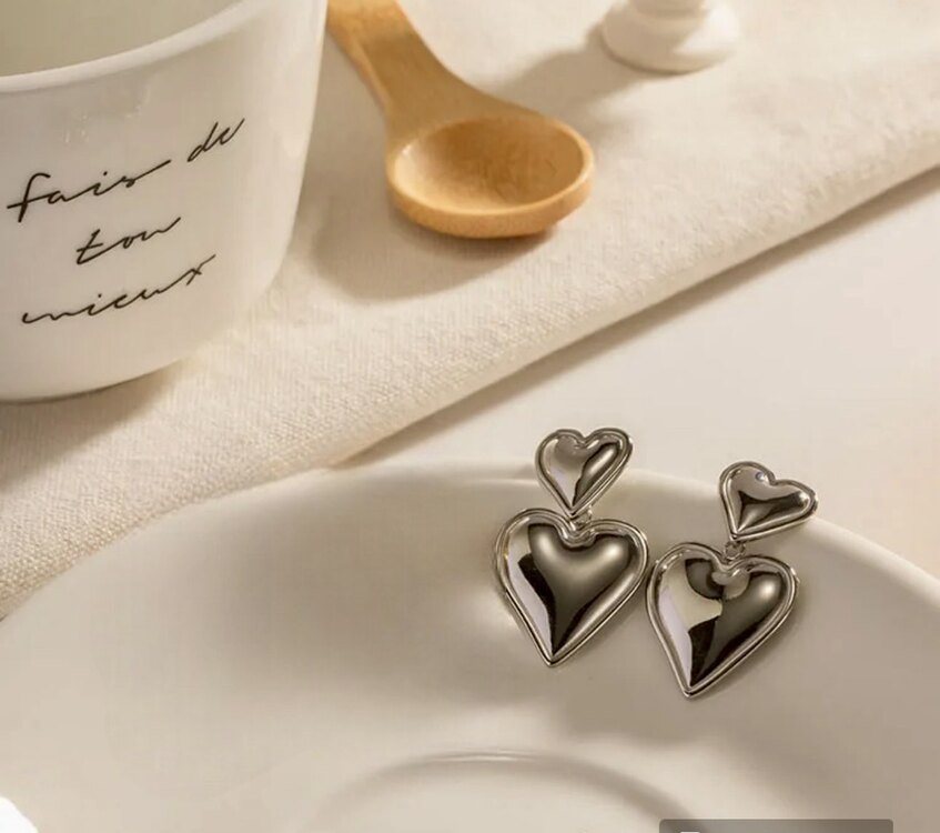 Silver Kalp Sallantılı Küpe