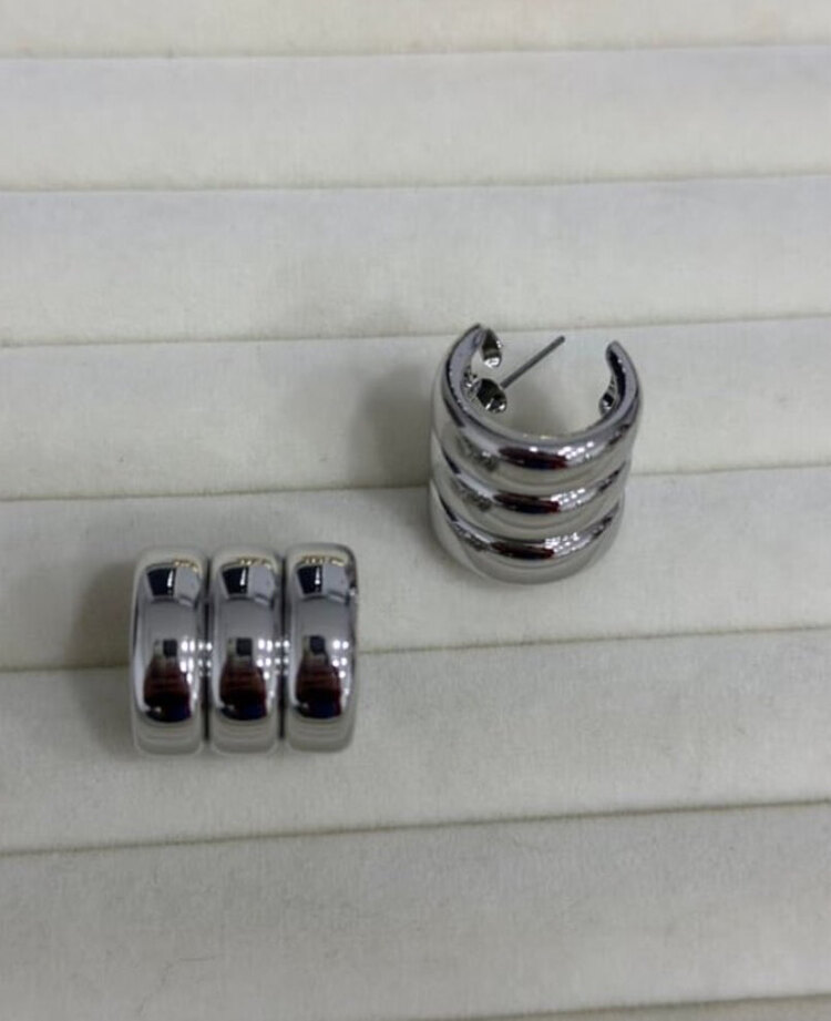 Silver Mango Twins Küpe