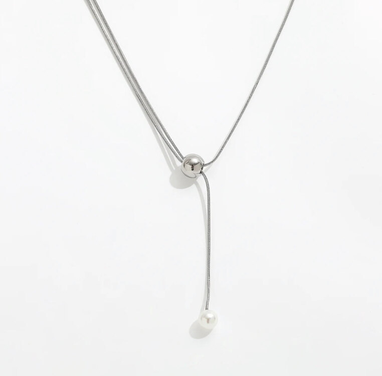 Silver İnci Kolye 