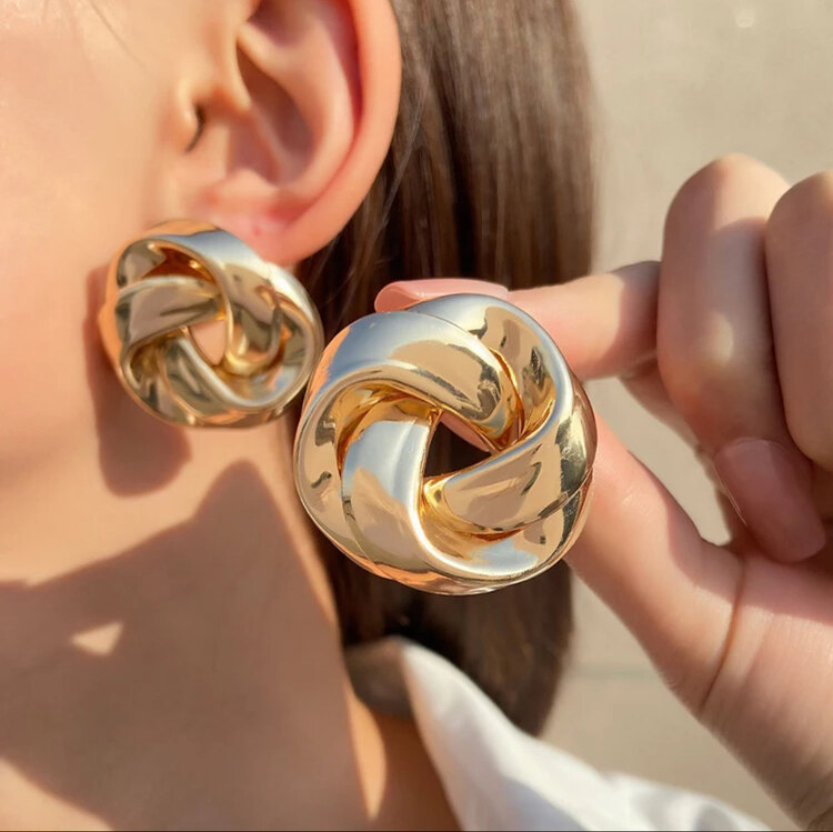 Gold Burgu Küpe