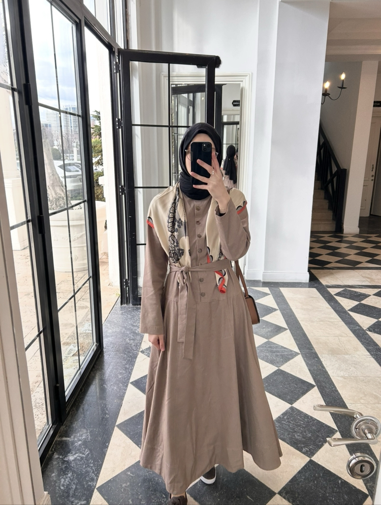 Denim Elbise - Vizon
