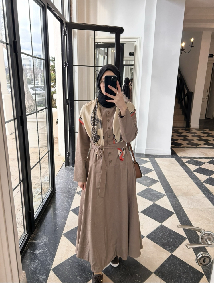Denim Elbise - Vizon