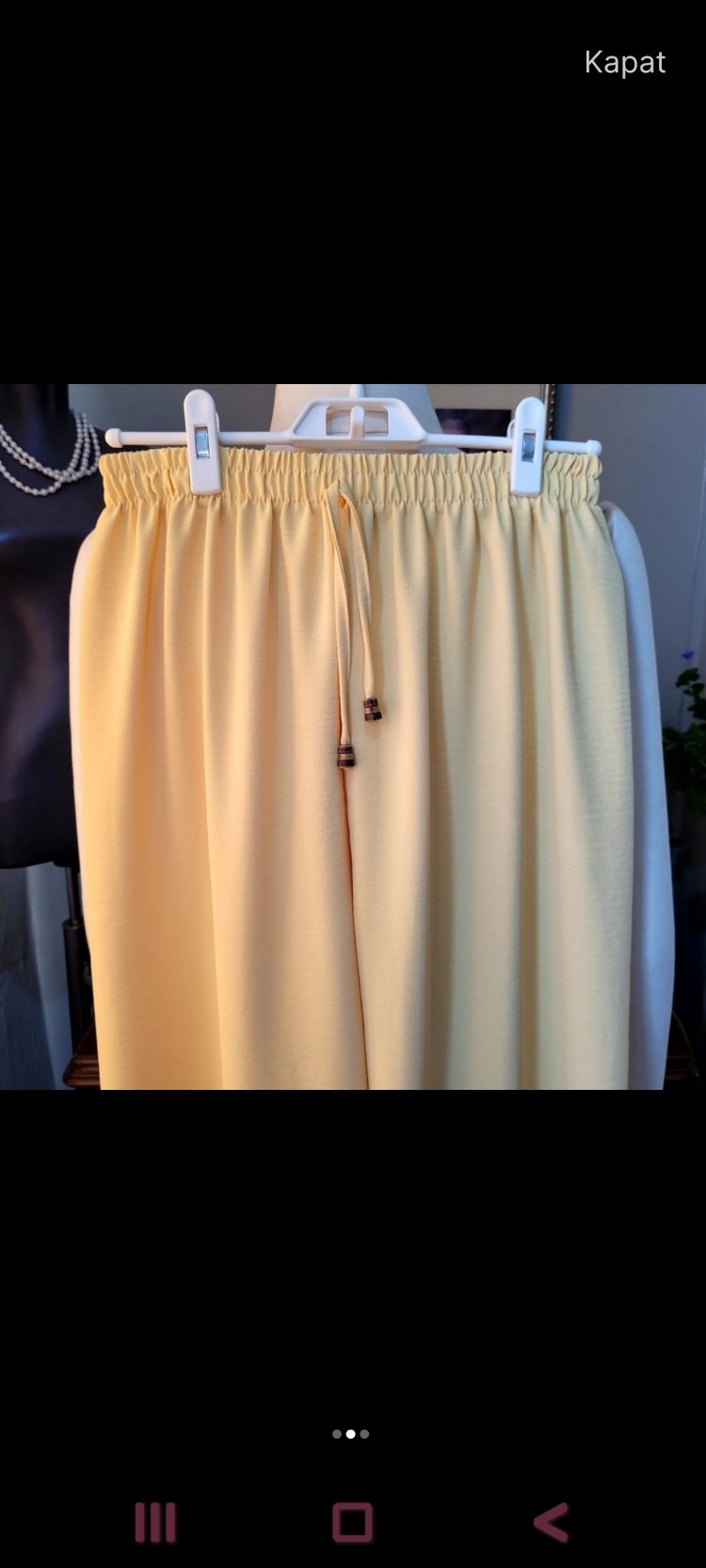 Tereyağı Sarısı Rahat Kesim Pantolon