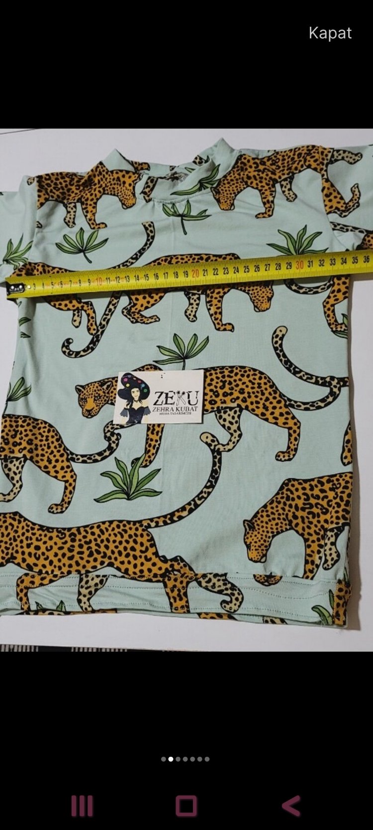 9-10 Yaş Çocuk Leopar Pamuklu Pijama Takımı
