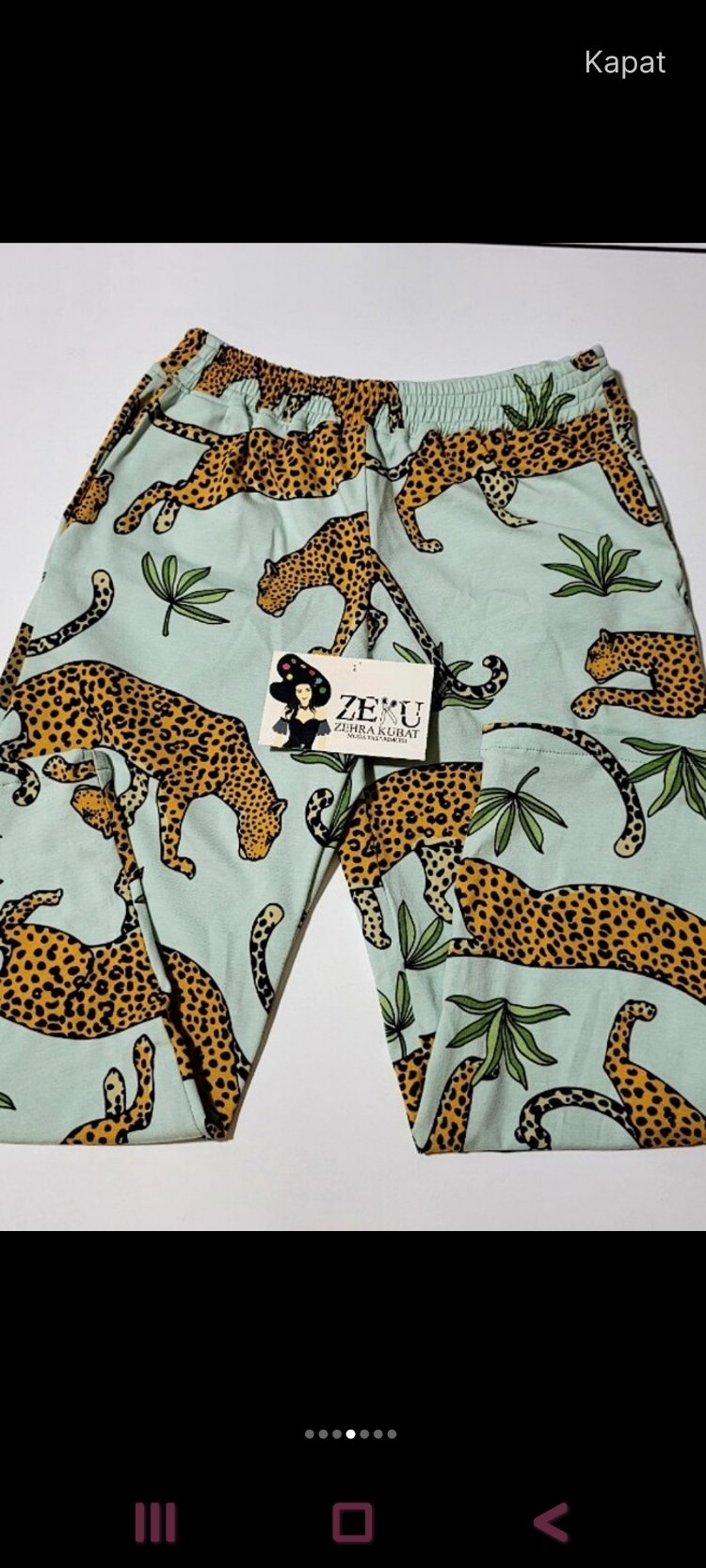 9-10 Yaş Çocuk Leopar Pamuklu Pijama Takımı
