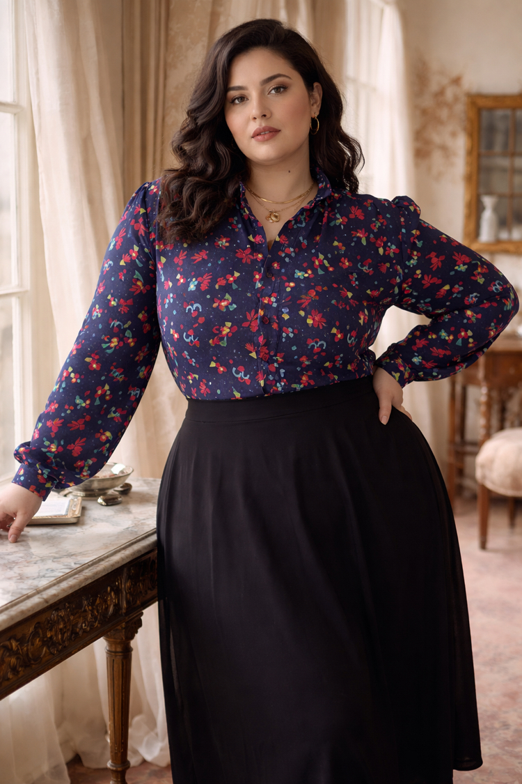 Queen krep gömlek 