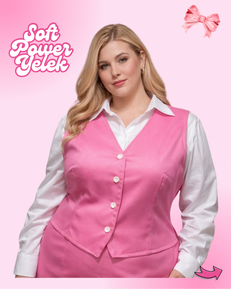 Soft Power Pastel Pembe Yelek