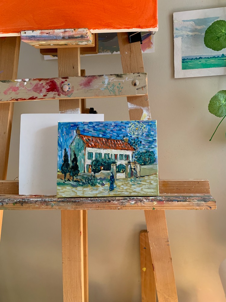 White House at Night, Van Gogh Reproduction