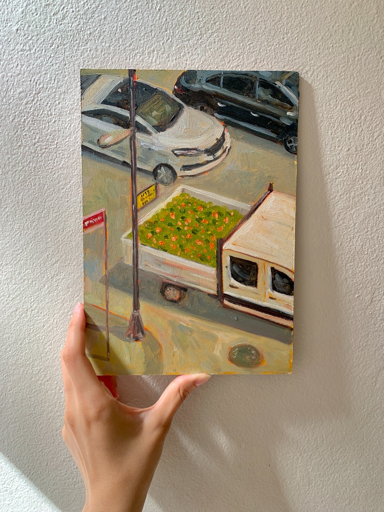 Unexpected Flowers - Orijinal Yağlı Boya Tablo (17.5x25 cm)