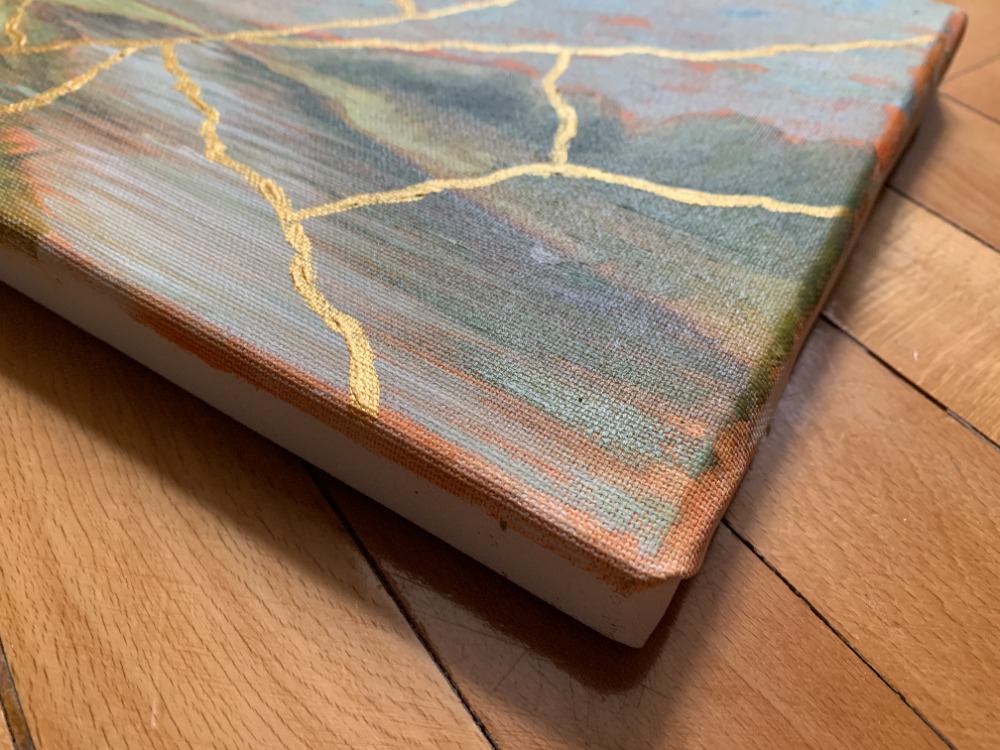 Kintsugi Landscape I - Orijinal Yağlı Boya Tablo (20x30 cm)