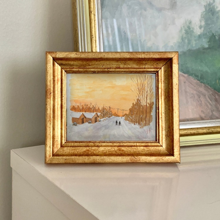 Son 50 Gün Serisi: no 22 (12,5x10 cm, Gold Çerçeveli)