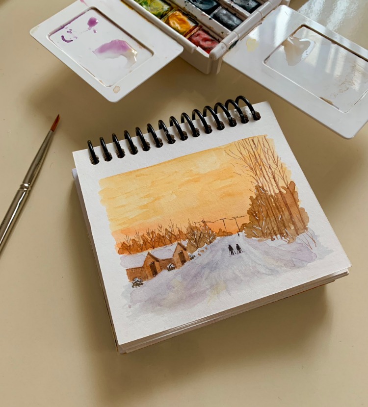Son 50 Gün Serisi: no 22 (12,5x10 cm, Gold Çerçeveli)