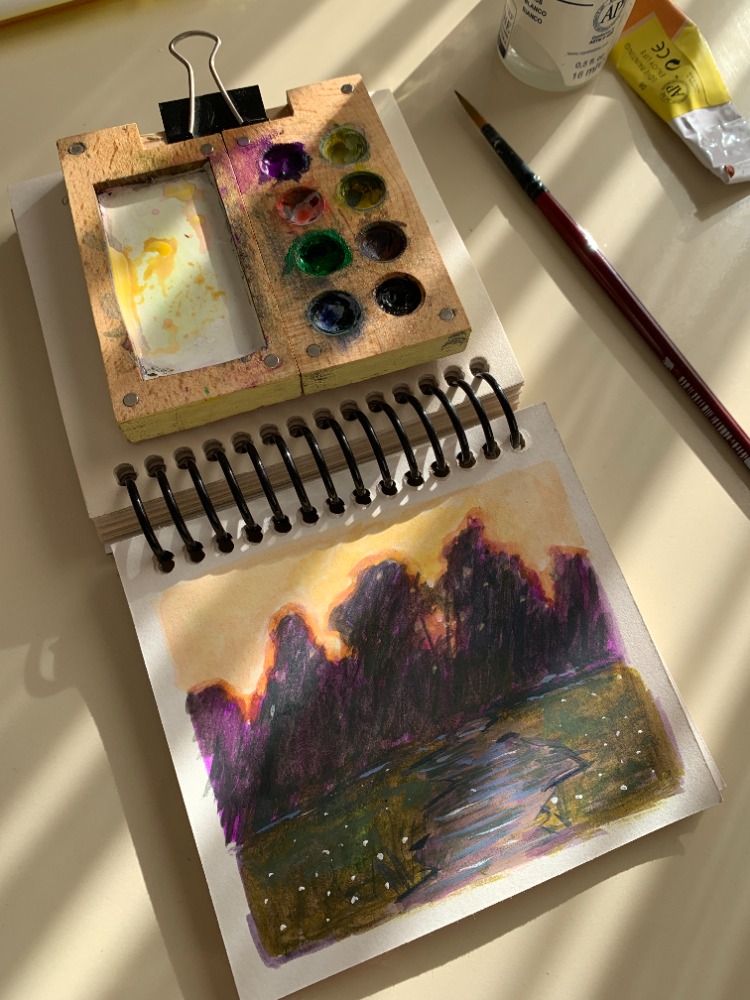 Son 50 Gün Serisi: no 35 (13x11 cm, Gold Çerçeveli)