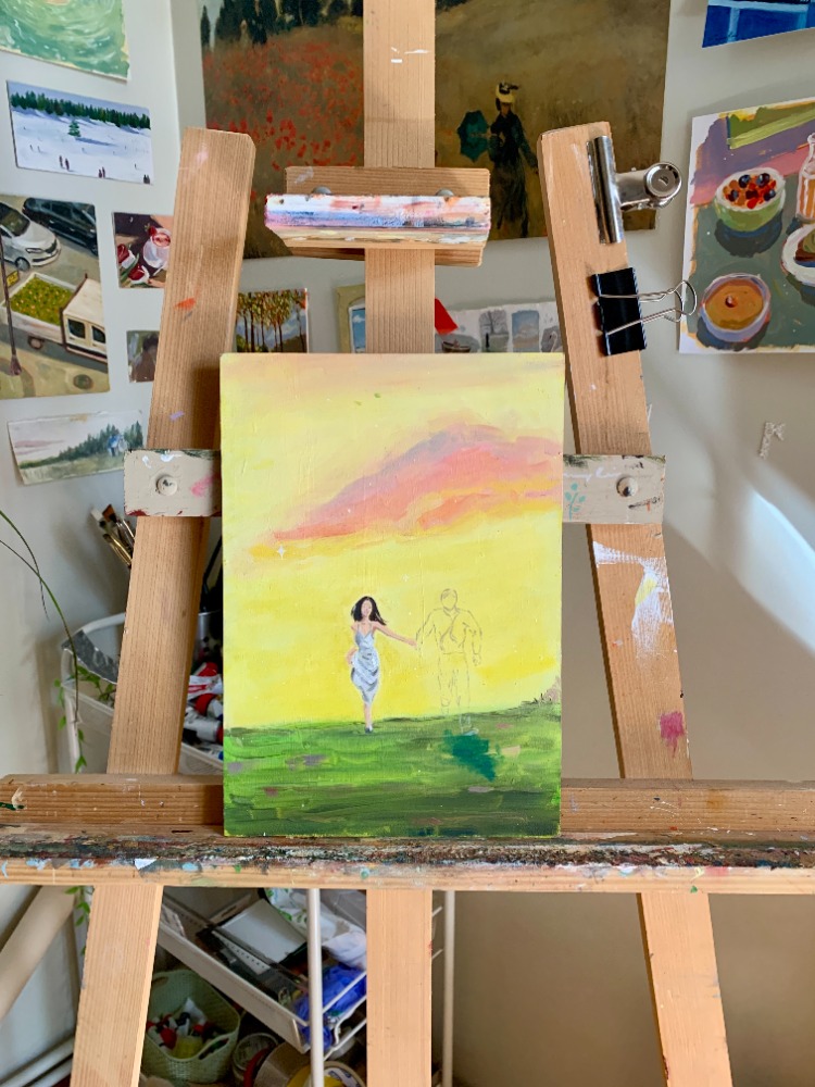 Wish You Were Here - Orijinal Yağlı Boya Tablo (21x30 cm)