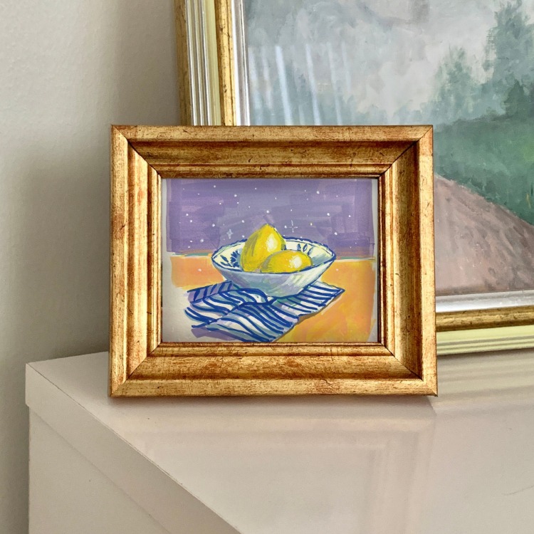 Son 50 Gün Serisi: no 18 (12,5x10 cm, Gold Çerçeveli)