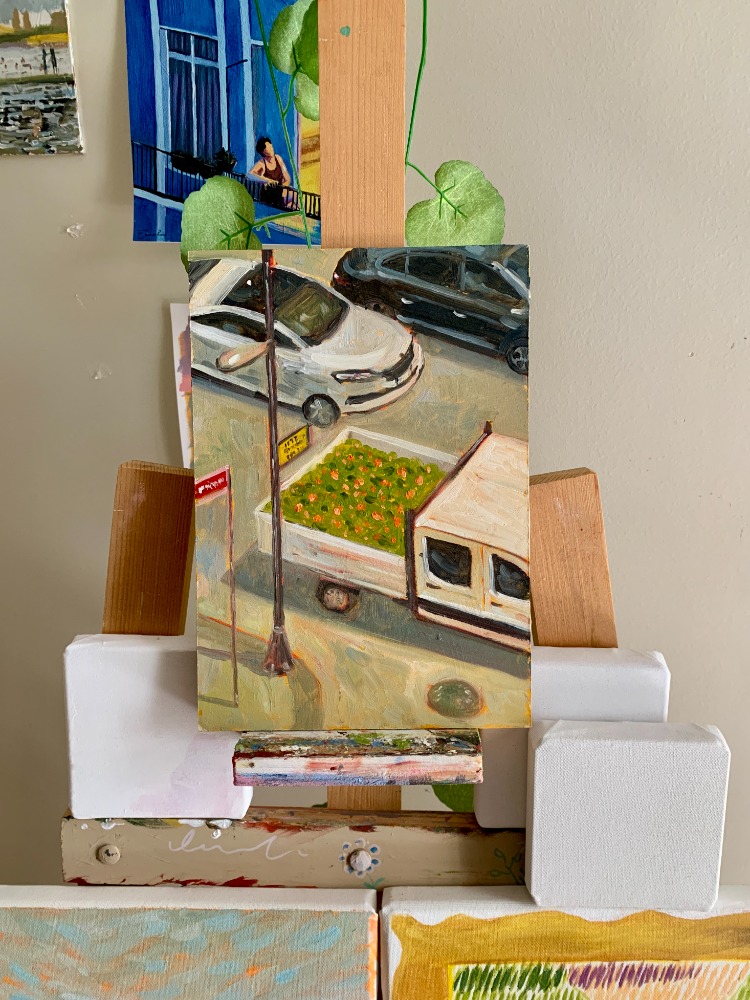 Unexpected Flowers – Original Oil Painting on Wood Panel