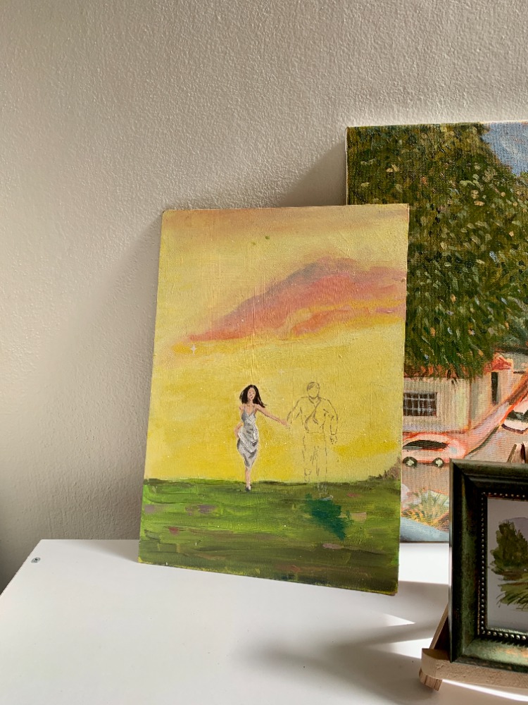 Wish You Were Here – Original Oil Painting on Wood Panel