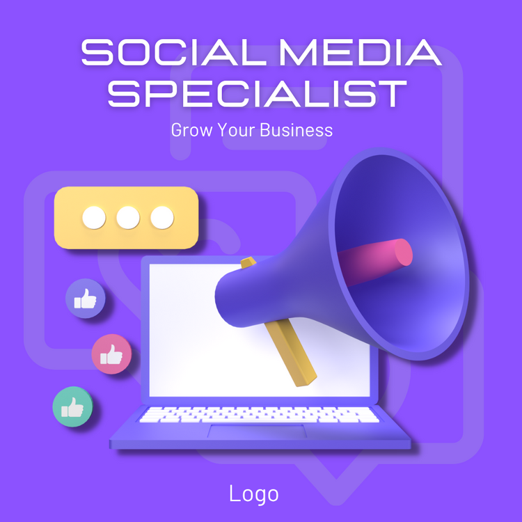 Purple Modern Social Media Specialist Instagram Post
