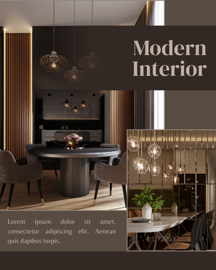 Brown and Beige Modern Interior Design Instagram Post