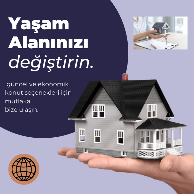 Mor Minimalist Hareketli Emlak Konut Instagram Gönderisi 