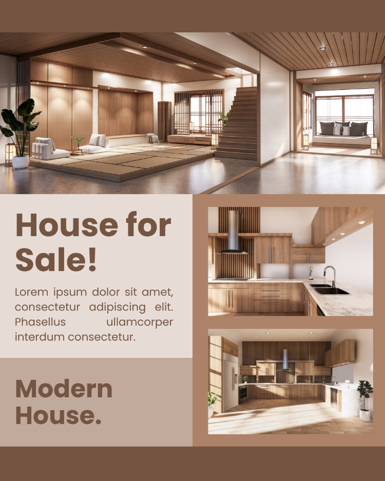 Brown and Cream House for Sale Instagram Post