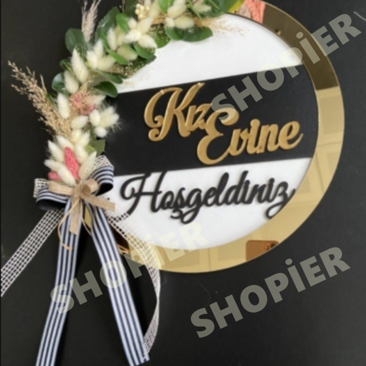 Kişiselleştirilmiş Tabela - Kızın Ev Kapısı - Hoşgeldiniz İşareti