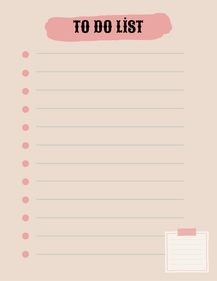 Pink and Cream To-Do List Timetable Planner
