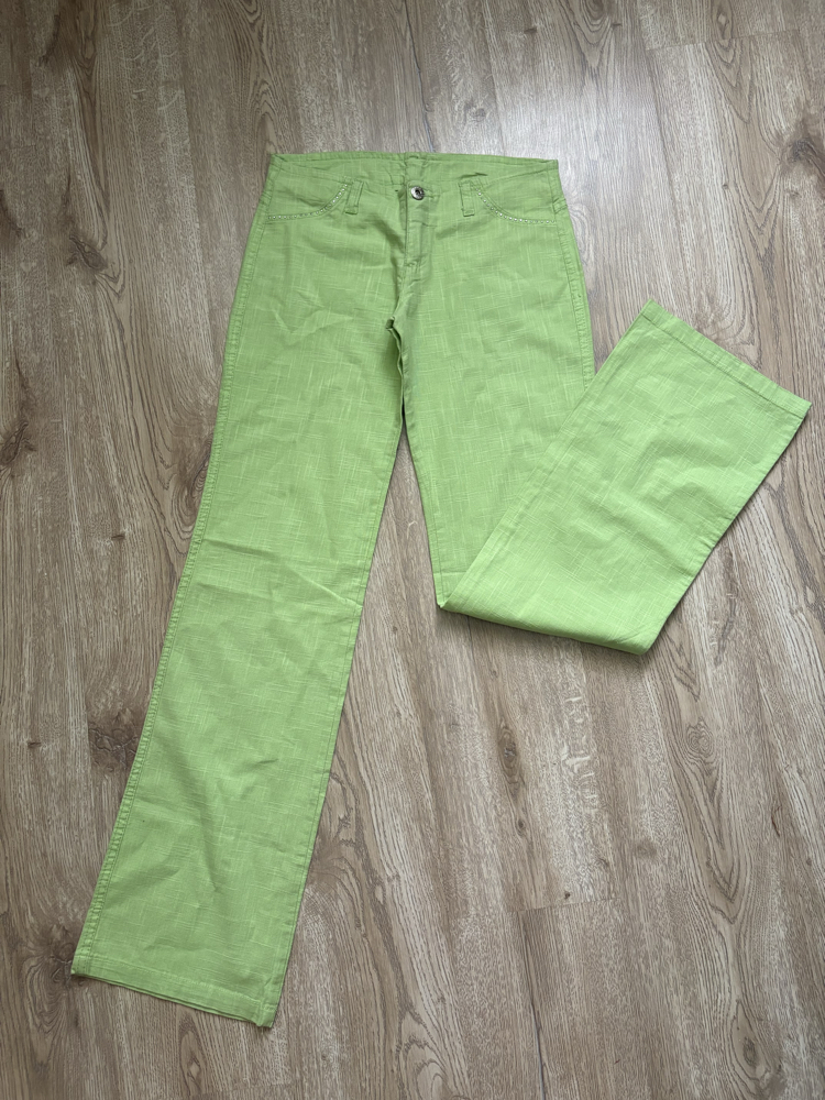 Dolce mint keten pantolon