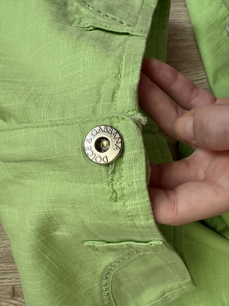 Dolce mint keten pantolon