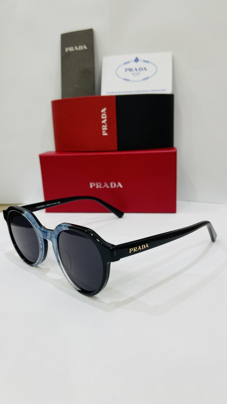 PRADA SİYAH ÇERÇEVE SİYAH ŞEFFAF CAM