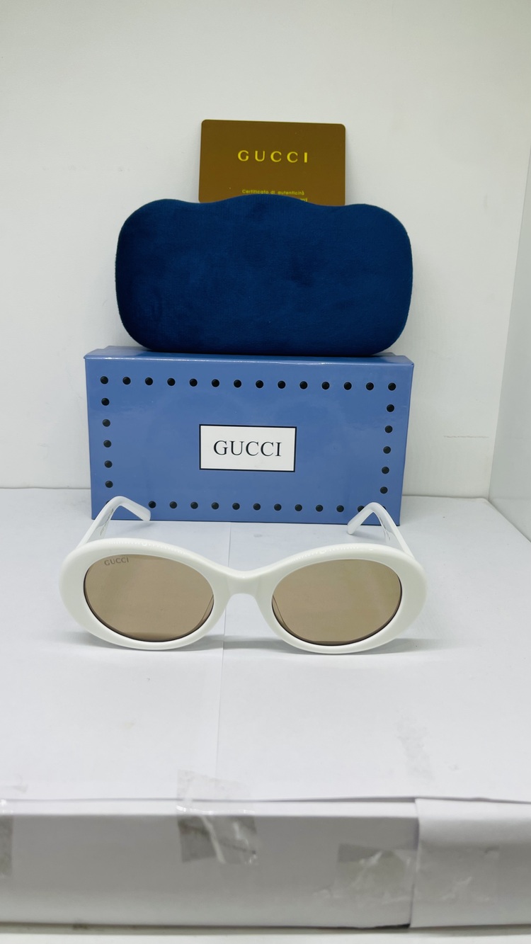 GUCCİ BEYAZ ÇERÇEVE GOLD ŞEFFAF CAM