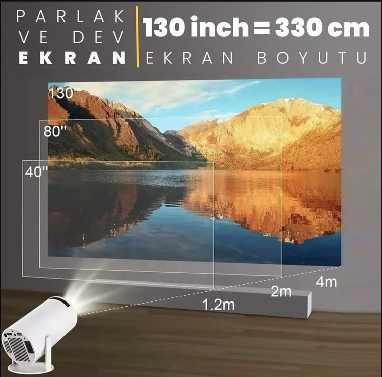 HY300 PRO TAŞINABİLİR SİNEMA PROJEKTÖRÜ
