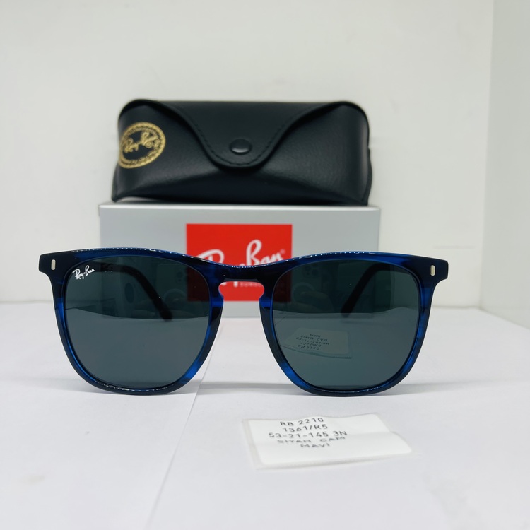 RAYBAN RB-2210 MAVİ ÇERÇEVE SİYAH CAM UNİSEX