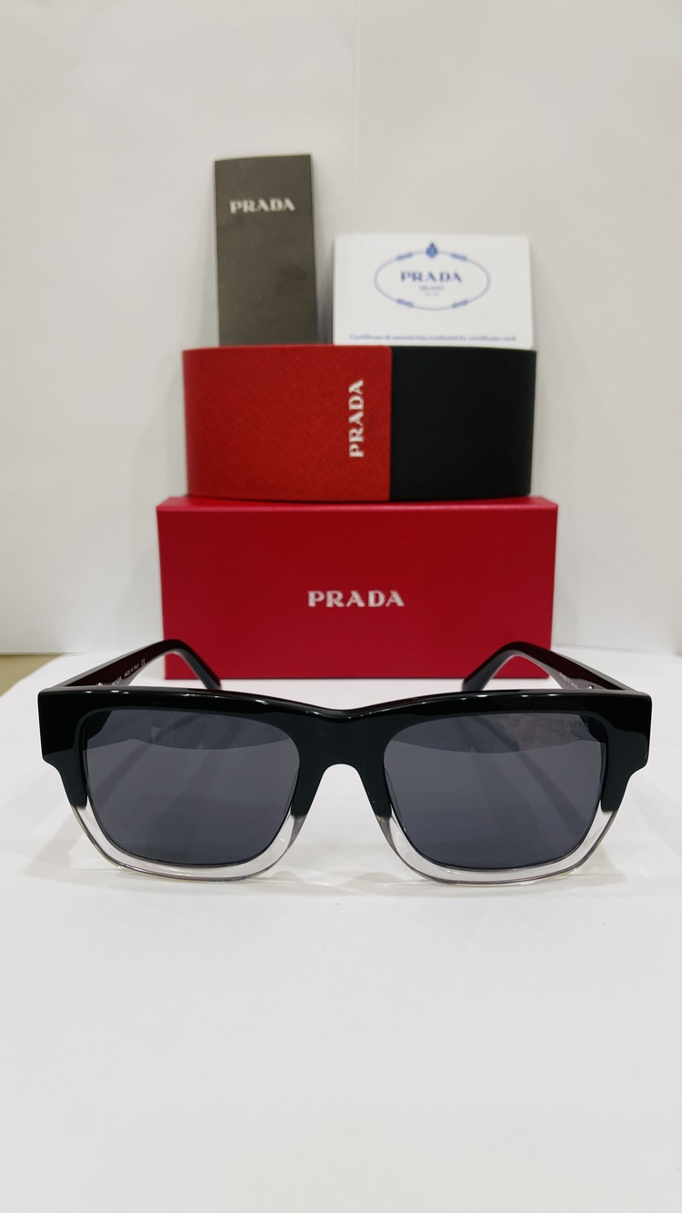 PRADA SİYAH ÇERÇEVE SİYAH ŞEFFAF CAM