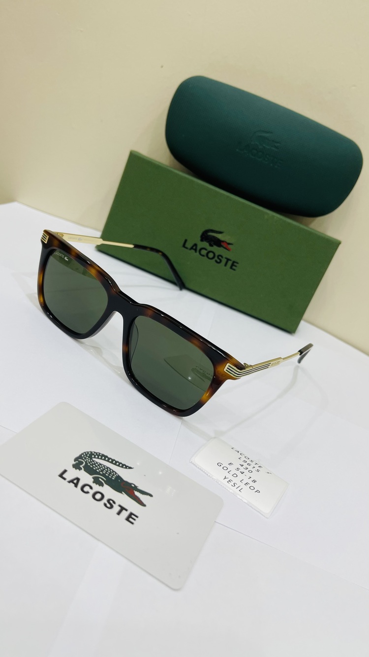LACOSTE DESENLİ ÇERÇEVE SİYAH ŞEFFAF CAM