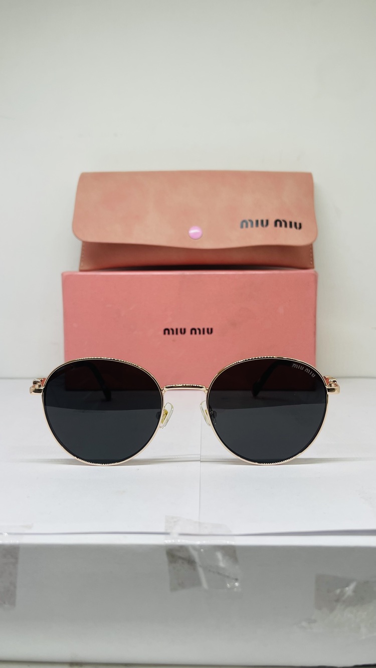 MIU GOLD ÇERÇEVE SİYAH ŞEFFAF CAM