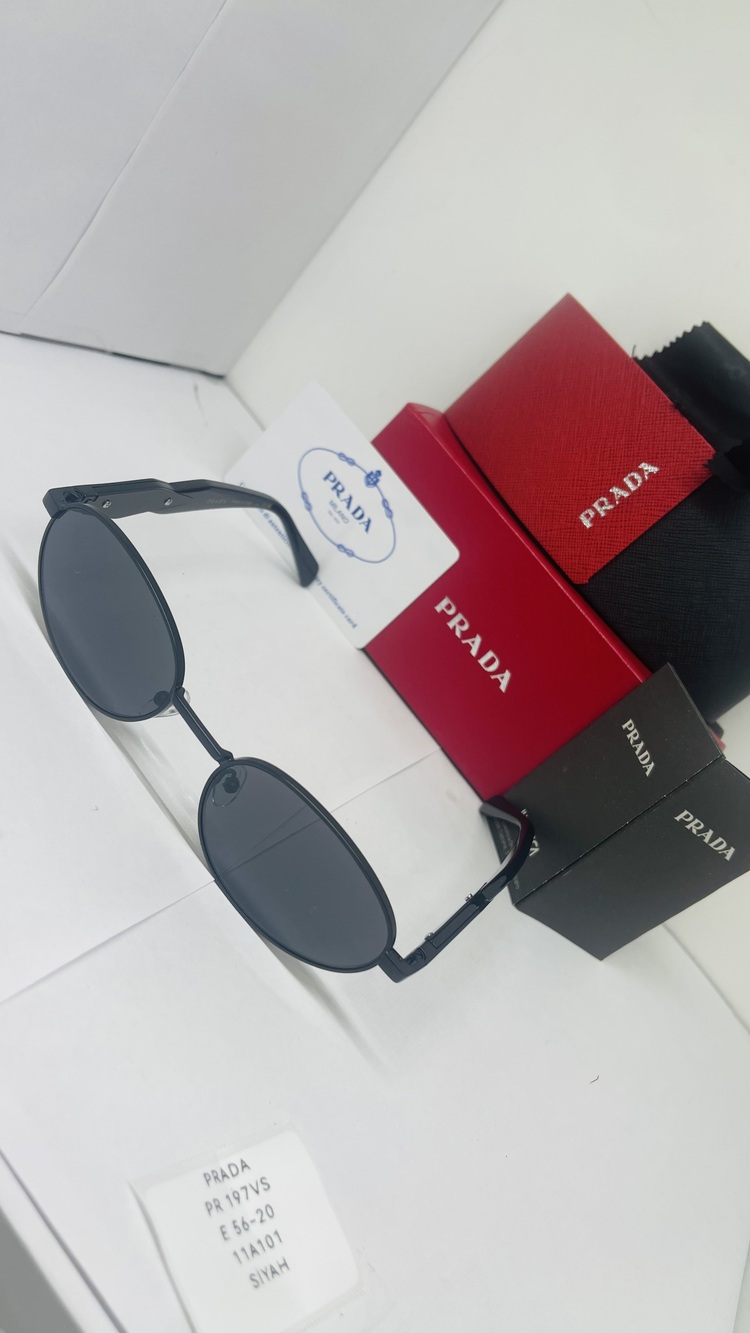 PRADA SİYAH ÇERÇEVE SİYAH ŞEFFAF CAM