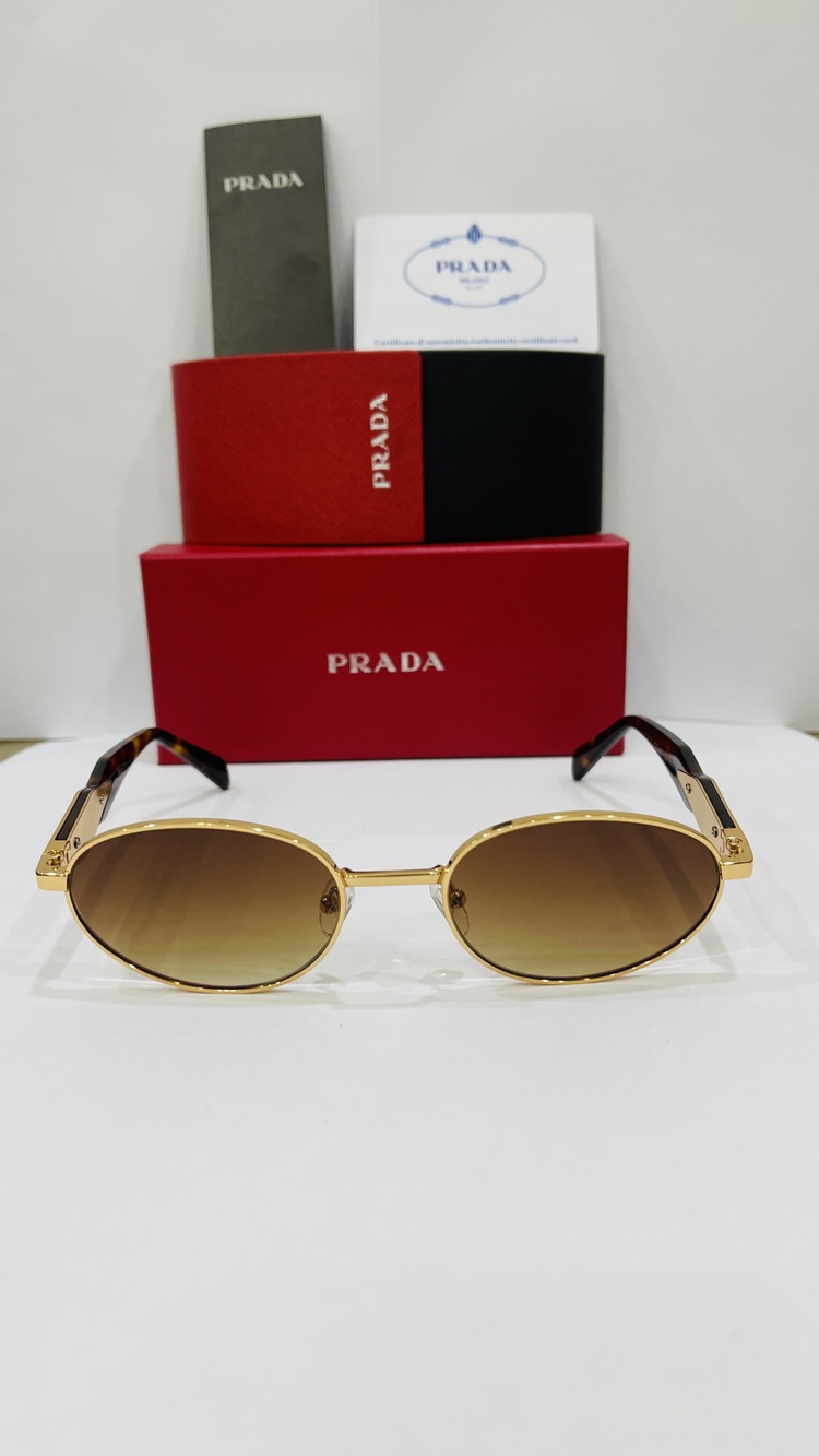 PRADA GOLD ÇERÇEVE SARI ŞEFFAF CAM
