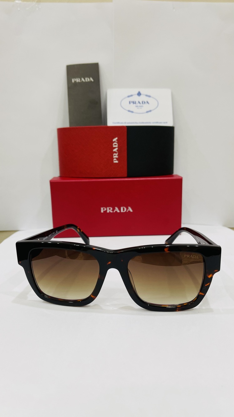 PRADA SİYAH ÇERÇEVE KAHVE ŞEFFAF CAM